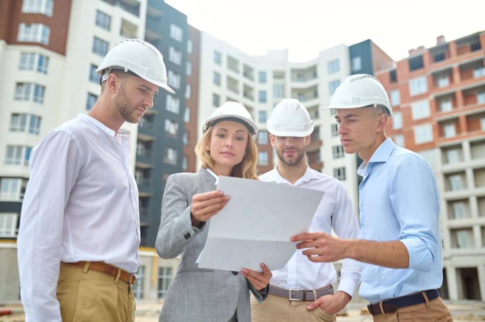 Engineers working on a project